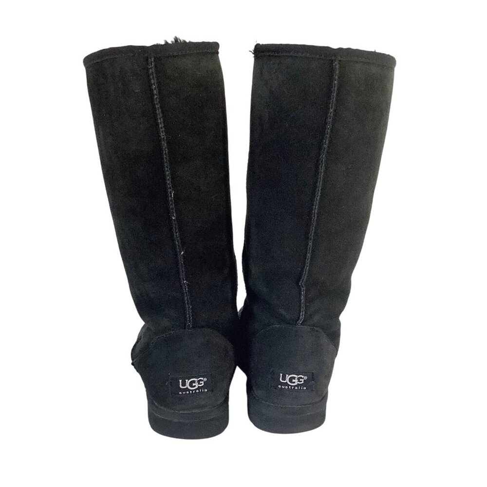 UGG Australia Womens Black Suede Mid-Calf Boots Size 8 - Picture 4 of 10